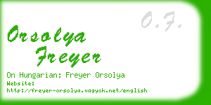 orsolya freyer business card